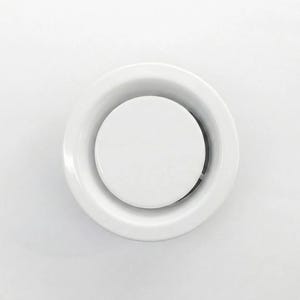 Anemostato HVAC – Valvola dell'aria regolabile, diffusore da soffitto, 80/100/125/150/160/200/250 mm, ventilazione rotonda, bianco o nero