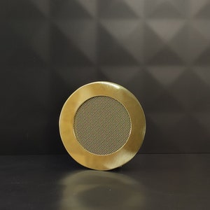 Custom Gold Grille, Round Grille with Mesh, Air Flow Grille, Office Ventilation, Vent Grille, HVAC Grille, Air Anemostat, Vent Decor Grille
