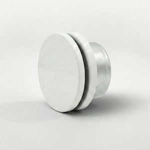 Insulated HVAC Anemostat – Round Air Valve, Minimalist Scandinavian Ceiling Diffuser, 100–200mm, White or Black