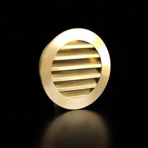 Luxury Brass Round Vent Cover - Louver Air Grille Ø70-200mm, Slip-In Wall/Ceiling Vent