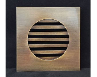 Retro BRASS Ventilation Grille, Loft Vent Grille, Custom Grille, Air Vent Cover, Loft Grille, Wall Grille, Kitchen Grille, 5x5&#39;&#39; Vent Grille