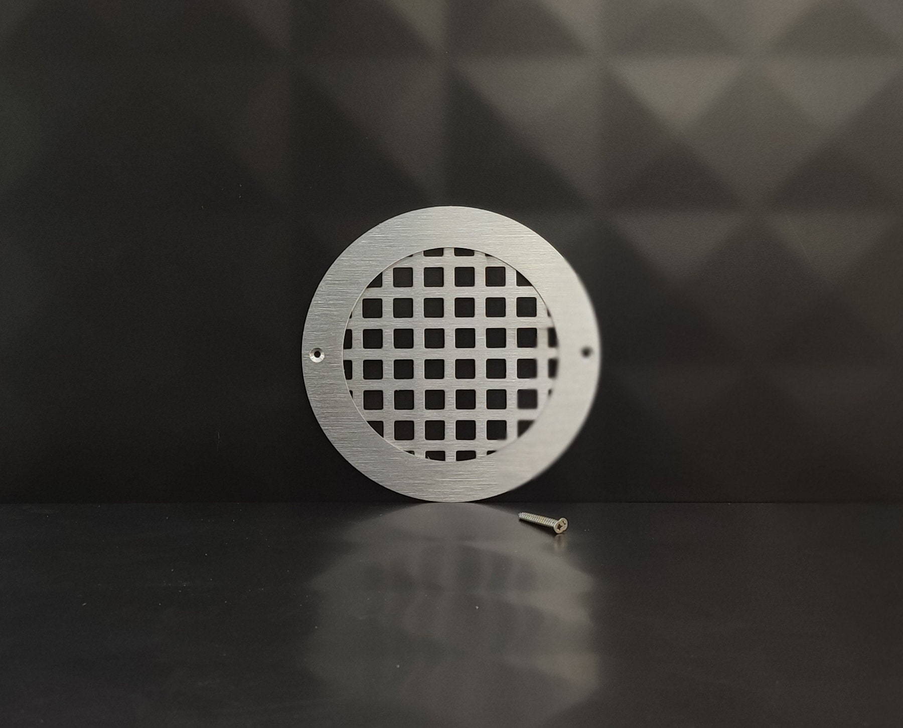 Custom Gold Grille, Round Grille With Mesh, Air Flow Grille, Office Ventilation, Vent Grille