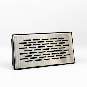 Grille d'aération au sol en acier inoxydable brossé - Couvercle d'aération en INOX, carré/rectangulaire, 5 tailles européennes standard, 100 mm de profondeur
