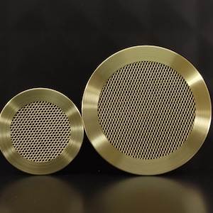 Gold Round Vent Grilles, Brass Grille with Mesh, Brass Air Vent Cover, Full Customization, Brass Grille, Decor Ventilation Grille,Wall Decor