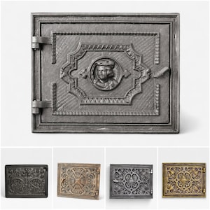 Cast Iron Decorative Door Collection - 4 Designs for Fireplace / Masonry Access, 320x255mm, 5 Antique Finishes