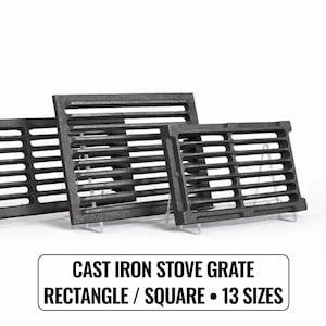 Gjutjärnsgaller - Ersättningsgaller för spis/vedspis, fyrkantiga och rektangulära storlekar