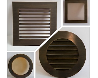 100% BRASS Round Ventilation Grille, Custom Grille, Air Intake Ventilation Grille, Wall Grille, Kitchen Grille, 5x5&#39;&#39; Vent Grille,Air Intake