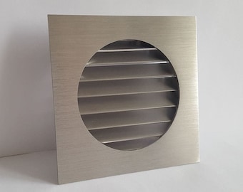 Rejilla de ventilación cuadrada de acero, Rejilla personalizada, Rejilla de entrada de aire de 4x4'', Rejilla de pared, Rejilla de cocina, Minimalista, Rejilla de ventilación Loft, Pared
