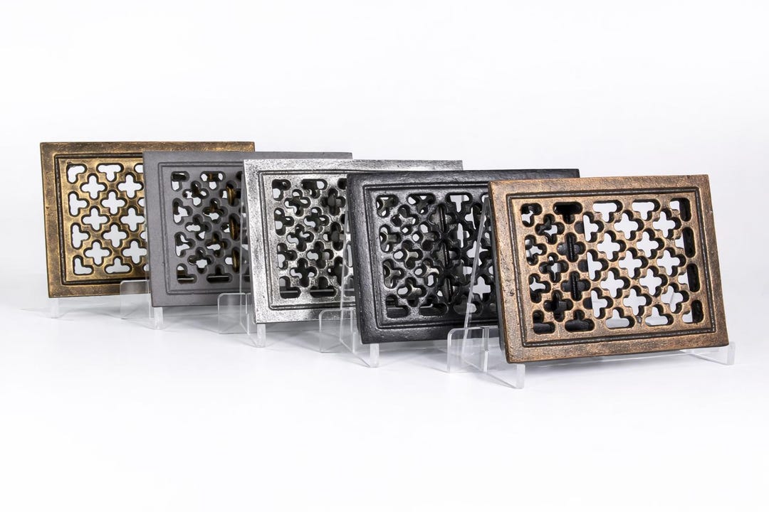Cast Iron Vent Cover – Decorative Air Vent Grille, Rustic Antique Wall ...