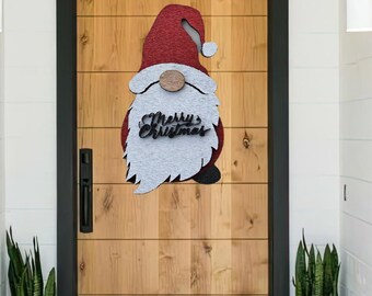 Gepersonaliseerde kerstdeurkrans, 3D-kerstveranda of tuindecor, aangepaste vakantiewanddecoratie in 8 maten