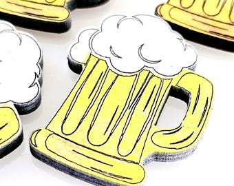 Laser Cut Wooden Beer Mug Embellishments: Beech Plywood Craft Supplies