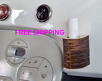Wooden Car Chapstick Holder –Premium Handcrafted Solid Spruce Lip Balm Organizer for Car Console or Desk