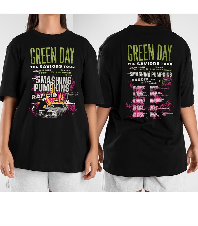 Green Day the Saviors 2024 Tour Shirt Green Day Band Graphic Etsy Canada