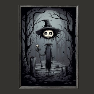 Witch Wall Art for Kids Halloween Decoration | Jack Skellington-Inspired | High-Quality Downloads