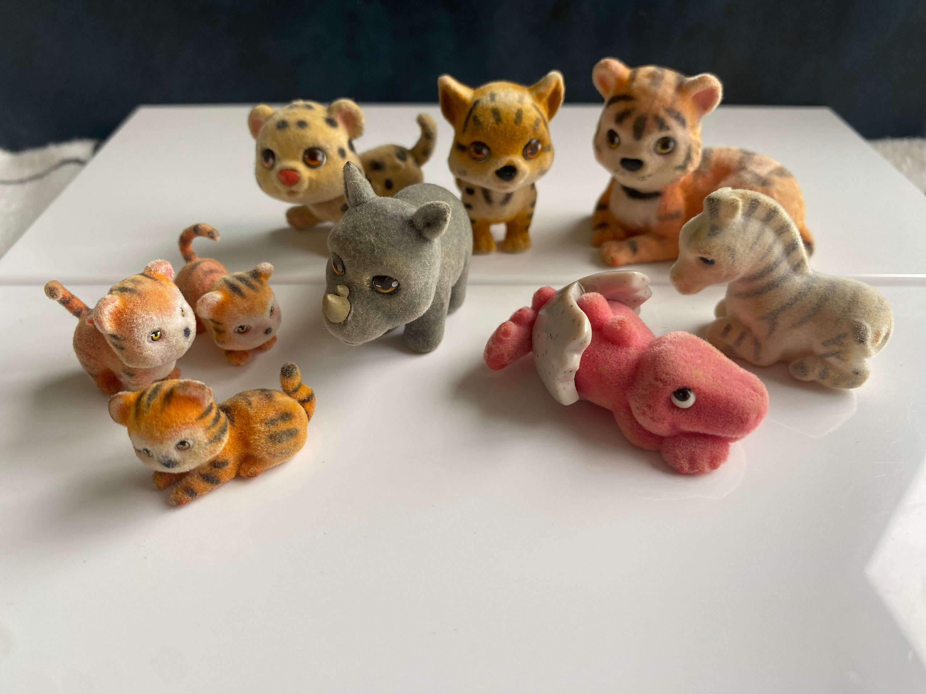 Vintage Flocked Jungle in My Pocket Mini Figurines Sold as Lot