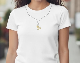 Capricorn Necklace Png Editable Zodiac Symbol Pdf  Printable For T shirts And Hoodies Digital Download