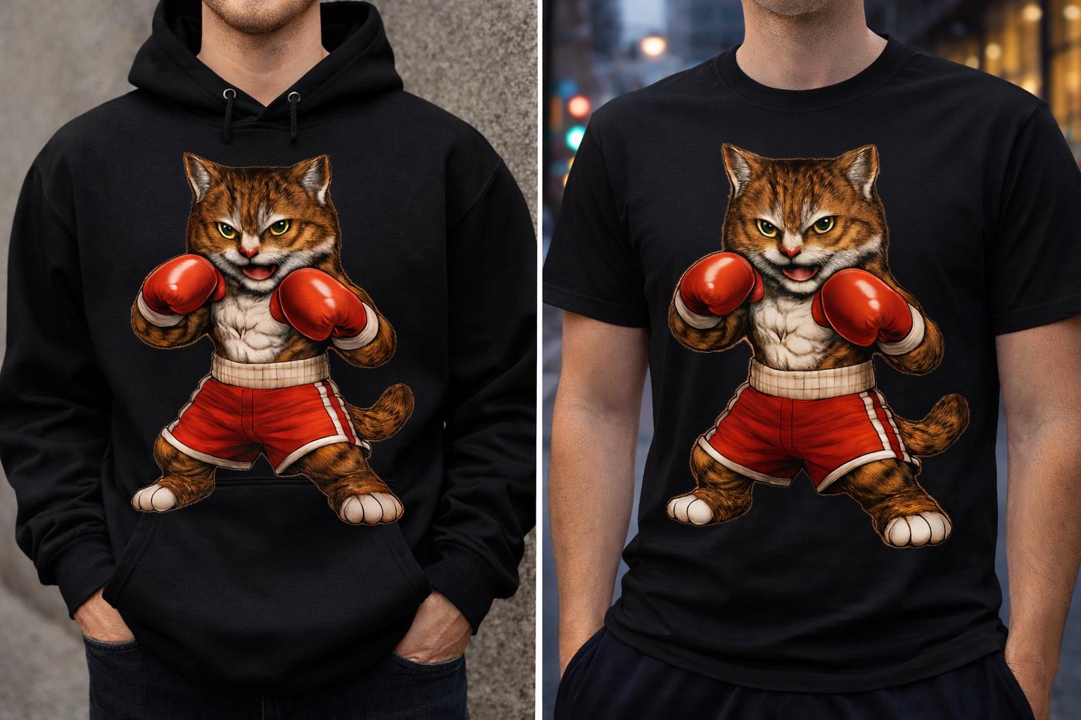 Boxing Cat Pin Boxing Cat Fighter PNG | Funny Boxing Cat Design | Digital Download for ...