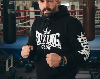 Création de logo PNG Boxing Club couronne blanche pour transferts DTF imprimable