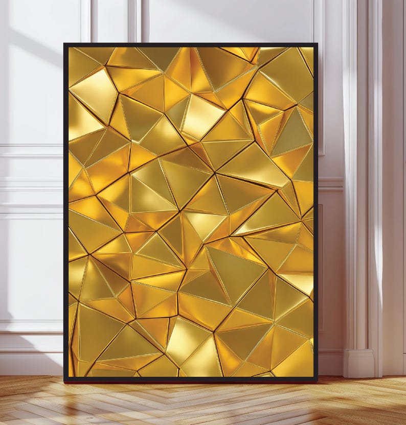 Gold Luxury Wall Art Digital Download Abstract Poster Modern Glam Home ...