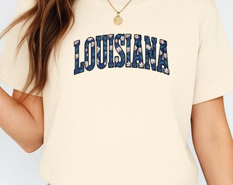 Louisiana Magnolia Flower Shirt: Creole Pride Comfort Colors Tee