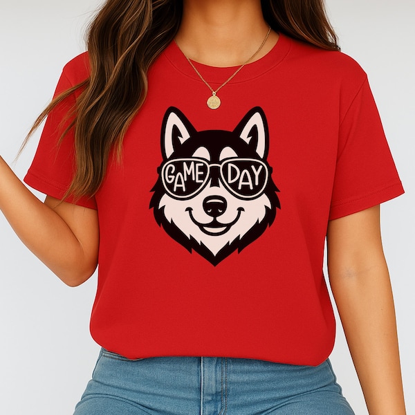 Game Day Husky Shirt: Funny Dog Mom/Dad Sports Tee