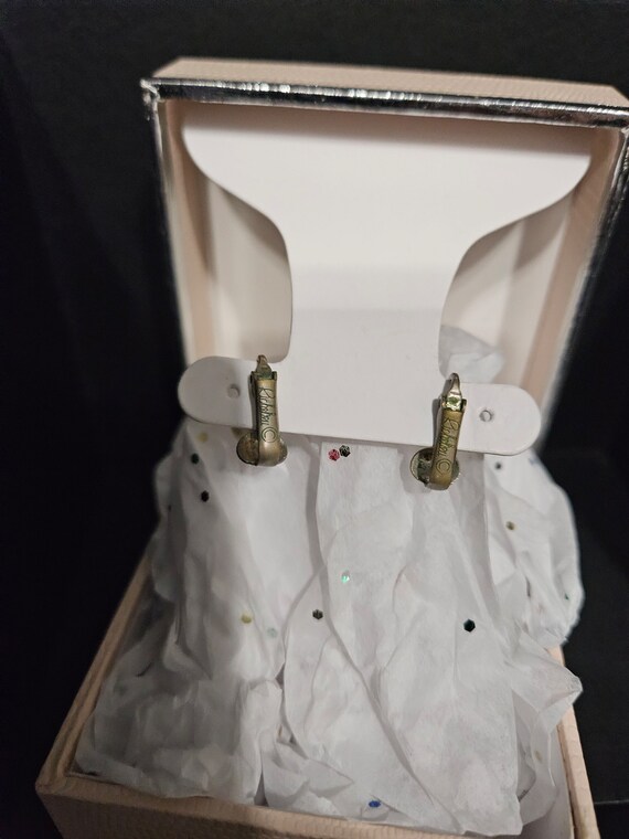 Vintage Signed Richelieu Clip On Faux Pearl Earri… - image 4