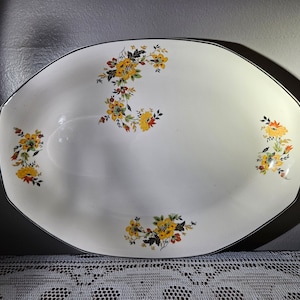 Vintage Homer Laughlin Octagonal "Yellowstone" Serving Platter.