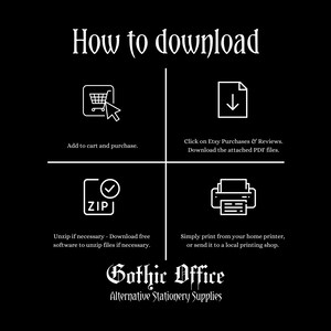 How to download the Printable PDF version of the Gothic Office Financial Planner.