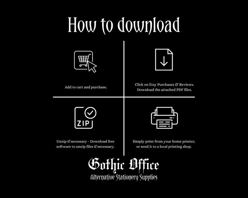How to download the Printable PDF version of the Gothic Office Financial Planner.