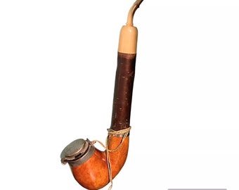 Vintage German Hunters Smoking Pipe Real Briar Hand Carved