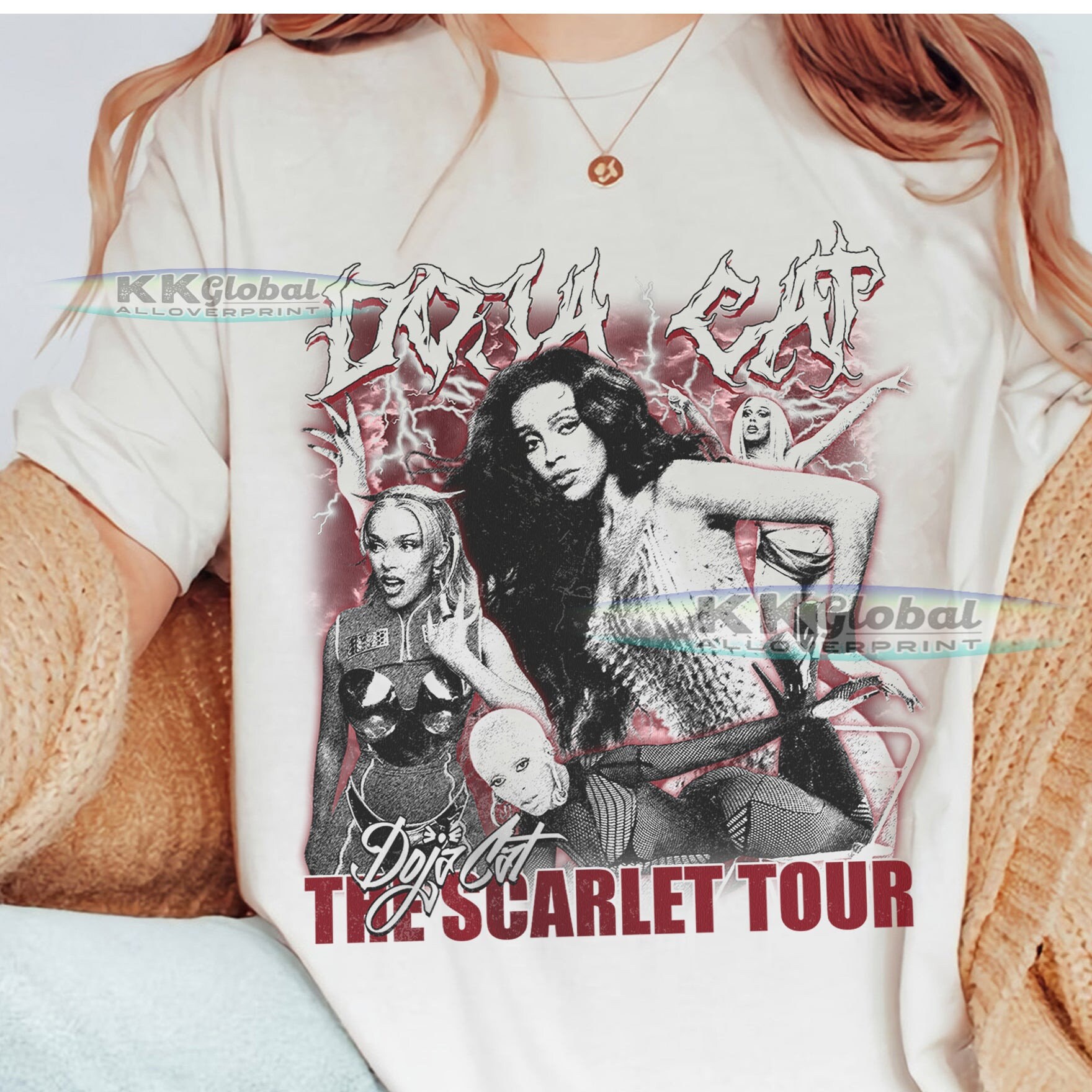Doja Cat Merch Scarlet Hoodies Man/Woman Sweatshirts Printed Casual Clothes Black M