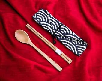 Wooden Japanese Hand-carved Spoon And Chopsticks | Wooden Cutlery, Wooden Utensils, Wooden Spoon, Wooden Chopsticks