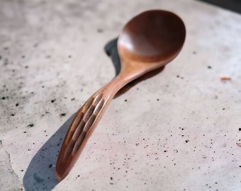 Wooden Hand-carved Soup Spoon | Wooden Cutlery, Wooden Utensils, Handmade Spoon, Housewarming gift, Japanese Spoon