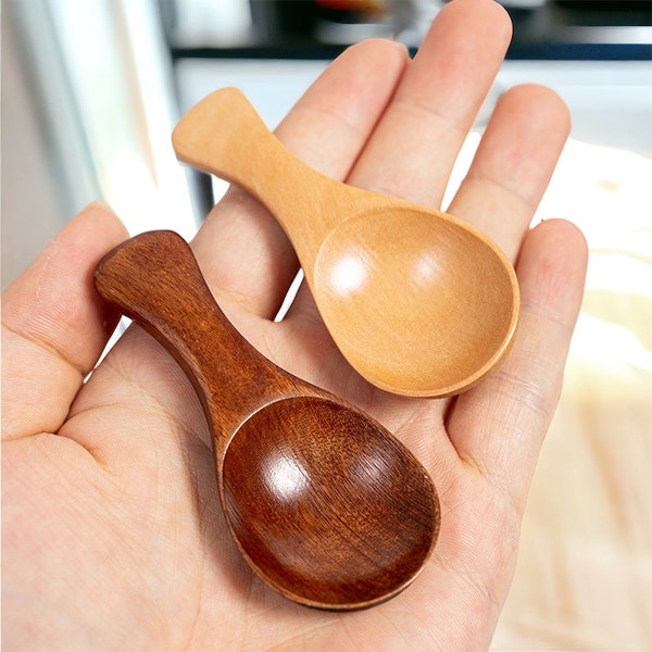 Handmade Small Wooden Spoon Scoop | Coffee Spoon, Tea Spoon, Small Soup Spoon, Eco Friendly, Wooden Utensil, Japanese Spoon, Wooden Spoon