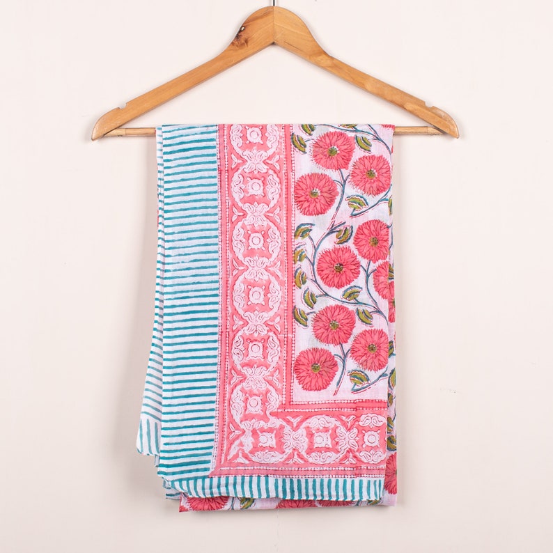 Cotton Beach Sarong, Indian Hand Block Print Sarong, Swimwear Cover-Ups, Beachwear Accessories