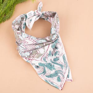 Bandana cachemire pour femme, bandana floral, cadeau pour maman, bandeau bandana, bandana en coton, cache-visage, foulard, cadeau pour elle, bandana handblock