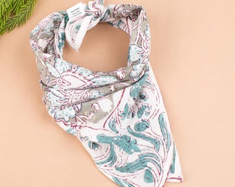 Paisleybandana för kvinnor, blommig bandana, mammapresent, bandana-pannband, bomullsbandana, ansiktsmask, hårhalsduk, present till henne, handgjord bandana