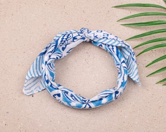 Fashion Cotton Bandana – Perfect for Streetwear & Casual Looks  Handblock Printed Cotton Bandana, Boho Neck Scarf