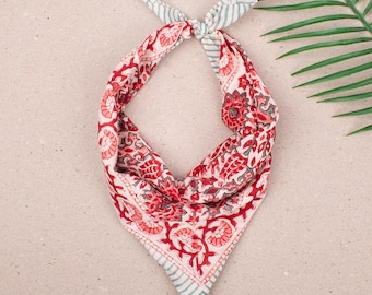 Floral Traditional Cotton Bandana In Vintage Style