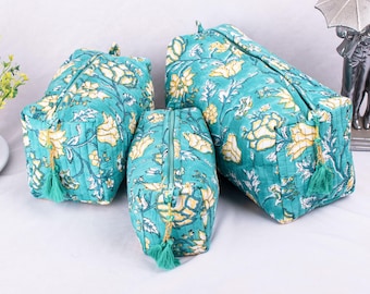 Set Of 3 Cosmetic Bags, Floral Printed Makeup Bags, Waterproof Bags, Vanity Pouch Bag, Gift For Her, Toiletry Bag, Women Gift, Beauty Bag