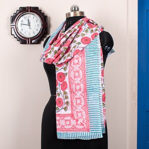 Cotton Beach Sarong, Indian Hand Block Print Sarong, Swimwear Cover-Ups, Beachwear Accessories