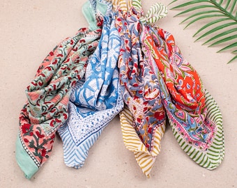 Juego de 4 pañuelos cuadrados de algodón con estampado clásico de cachemira, para el cuello, para cubrir la cara, transpirables, estilo vintage