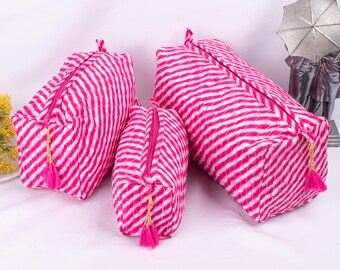 Set Of 3 Cosmetic Bags For Women ( Big, Medium, Small), Bridesmaid Proposal, Bridesmaid Gift, Bachelorette Party Toiletry Bag, Bridal Gift
