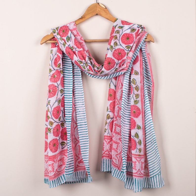 Cotton Beach Sarong, Indian Hand Block Print Sarong, Swimwear Cover-Ups, Beachwear Accessories