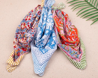 Set Of 3 Eco-Friendly Cotton Bandana – Reusable, Comfortable & Stylish