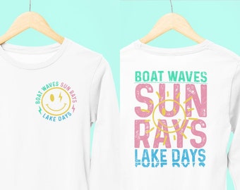 Chemise à manches longues en toile Bella Lake Life, t-shirt pour les vacances d'été