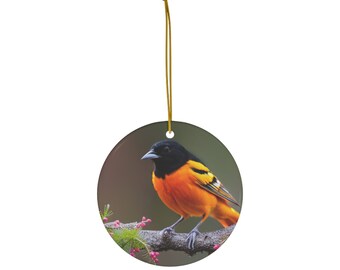 Baltimore Oriole Ceramic Christmas Ornament Bird Lover Bird Enthusiasts Gift Bird Art Bird Decoration Birdwatching Bird-themed