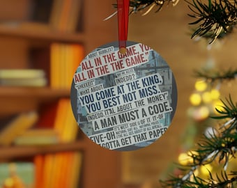The Wire "Best Quotes" Christmas Ornament, The Wire HBO Souvenir, Omar Little Ornament, Stringer Bell, Omar coming, McNulty, The Wire Gift