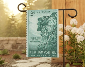 Old Man of the Mountain Flag, New Hampshire Souvenir, Franconia Notch, Mount Washington, NH 4000, NH Gift