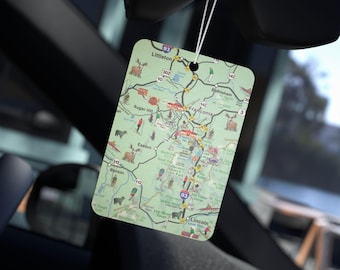 Franconia Notch New Hampshire Air Freshener, White Mountains Car Accessory, Scenic Road Trip Gift, Travel Souvenir